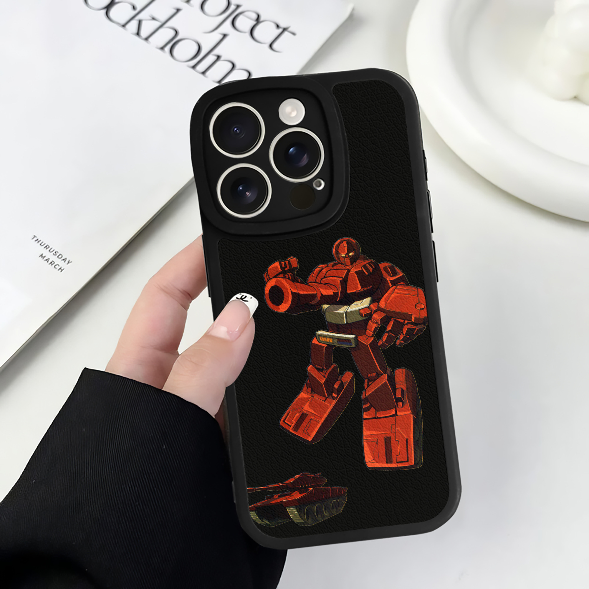 （画像用）  【iPhone 16シリーズ対応】シリコンスマホケース（レザー調） 材質：シリコン